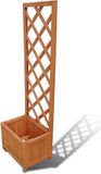 vidaXL Plantenbak met latwerk 40x30x135 cm massief vurenhout