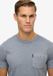Superdry T-shirt essentiel classique pour hommes avec poche poitrine XXL Denim délavé