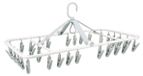 Crochet sèche - Rotatif à 360 degrés - Plastique - 32 clips - Pliable