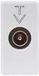 Gewiss GW20381 contactdoos Tv (coaxiaal) Wit