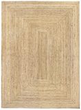 HAMID - Vloerkleed Van Jute, Tapijt Alhambra Natuurlijk, 100% Natuurlijk Tapijt Van Jute, Handgeweven, Vloerkleed Voor Woonkamer, Slaapkamer, Eetkamer, Gang, Ingang - (350x250cm)
