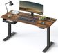 VASAGLE Bureau réglable, électrique, plateau 60 x 140 cm, réglage en continu, avec fonction mémoire pour 4 hauteurs différentes