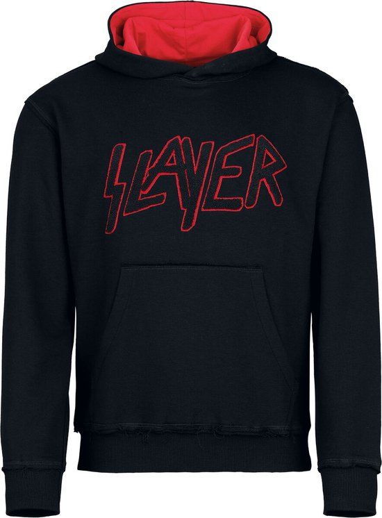 Slayer Logo Heren Trui met capuchon - zwart/rood - XL