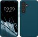 kwmobile telefoonhoesje geschikt voor Samsung Galaxy S25 - Hoesje met siliconen coating - Smartphone case in mat petrol