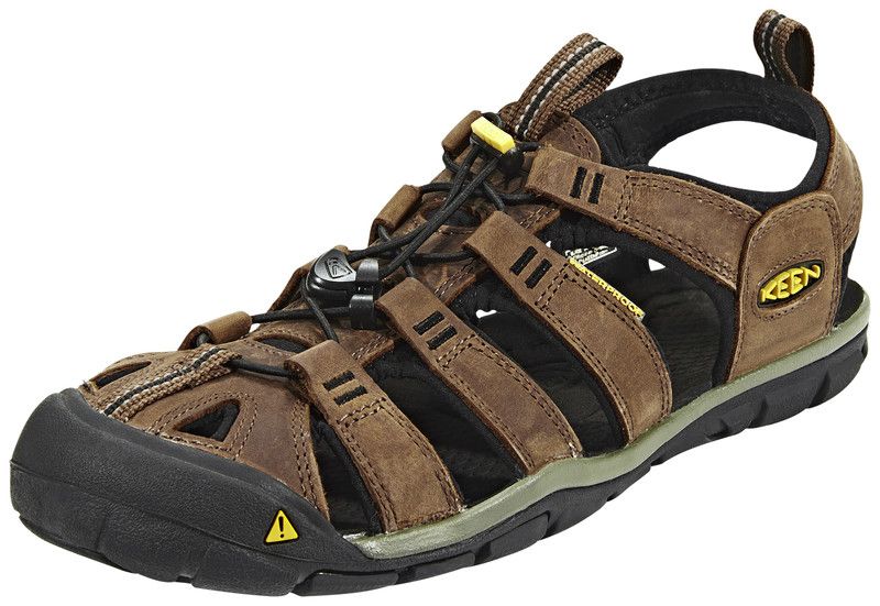 KEEN Clearwater CNX Leather Sandalen Heren bruin 2019 - US 13 / EU 47