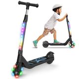 SISIGAD Elektrische step voor kinderen van 6 tot 12 jaar, 5,3 inch, met knipperende ledlampen en 3 instelbare hoogtes, belastbaar tot 10 km/u, motor 45 W, maximale belasting 70 kg