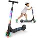 SISIGAD Elektrische step voor kinderen van 6 tot 12 jaar, 5,3 inch, met knipperende ledlampen en 3 instelbare hoogtes, belastbaar tot 10 km/u, motor 45 W, maximale belasting 70 kg
