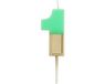 Folat Kaars Retro Cijfer 1 Groen - 5 cm