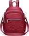 Sac à dos imperméable en nylon rouge pour femme, petit sac à dos d'école, sac à dos de jour, sac à dos antivol