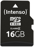 Intenso MicroSDHC 16GB - Class 4 - Incl. SD Adapter