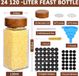 Shenzhen Haorui Industrial Technology Co., Ltd. Pots à épices carrés avec couvercle en bois - 24 x 120 ml