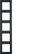 Hager Q.1 - frame 5 elementen antraciet velours