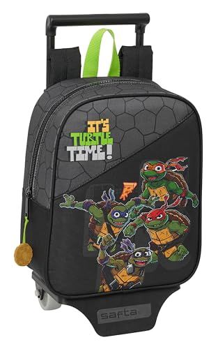 Safta Tortugas Ninja - Kinderdagrugzak met trolley, grijs/zwart
