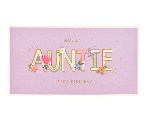 UK Greetings Tante verjaardagskaart - verjaardagskaart voor haar - Happy Birthday Card voor tante
