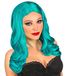 Widmann 09811 - Roxy pruik voor volwassenen dames, theater, feest, carnaval, themafeesten, turquoise kleur