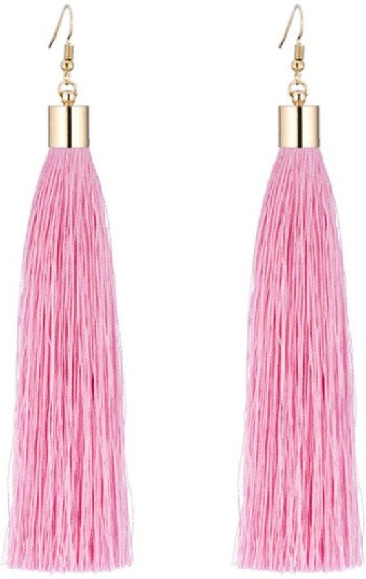 Fako Bijoux® - Oorbellen - Kwast XL - Roze - 8719747420508