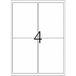 HERMA Premium - Papier - mat - permanent zelf-klevend - wit - 99.1 x 139 mm 400 etiket(ten) (100 vel(len) x 4 gelamineerde adresetiketten