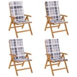 vidaXL Tuinstoel Terras Gecapitonneerde zitting Polyester