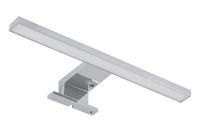 GTV Radius II Led-spiegellamp, 5 W, 6500 K, IP44, chroom, opzetlamp met 30 cm arm voor badkamerkasten, koud wit licht, 220-240 V
