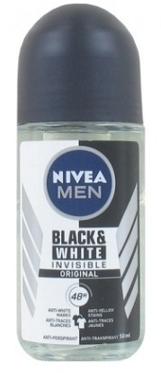 Nivea Deodorant roller men invisible black & white 50 Ml