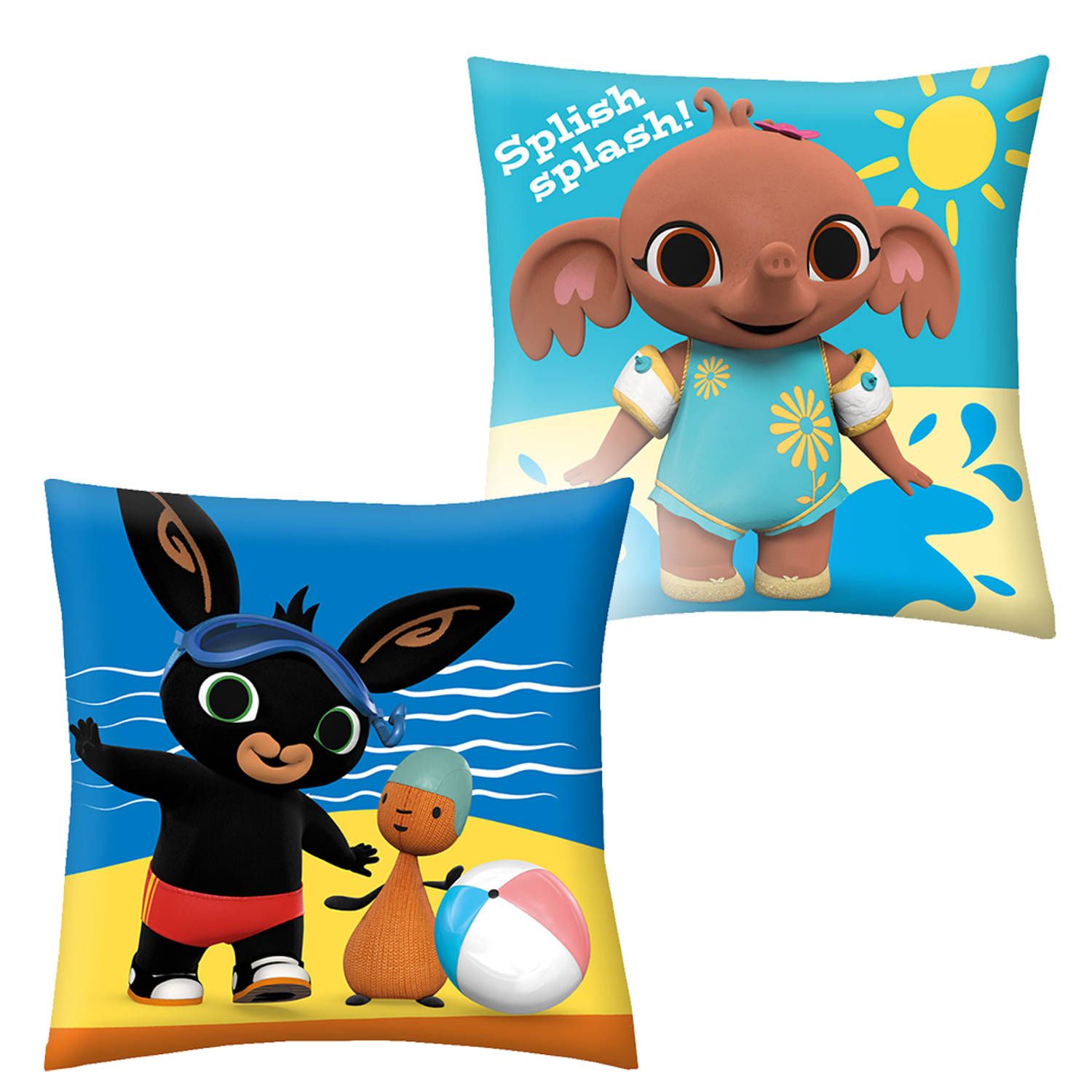 Bing Bunny Kussen Beach Day - 40 x 40 cm - Blauw