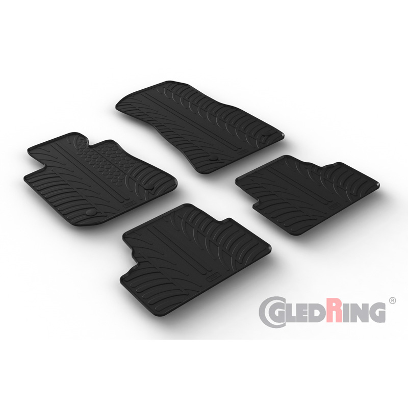 GledRing Rubbermatten passend voor BMW i4 (G26) 2021- (T profiel 4-delig + montageclips)