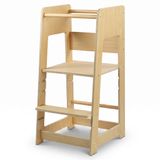 Relaxdays Leertoren Hout Natuurlijk Hoogteverstelbaar
