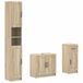vidaXL - 3-delig - badkamerkast - set - UTRECHT - Sonoma - Eiken - Bewerkt - hout