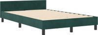 vidaXL Boxspringbed met hoofdeinde, donkergroen, 120 x 200 cm, fluweel