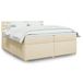 Maison Exclusive - Boxspringbed met matras, crème, 200x200 cm, textiel