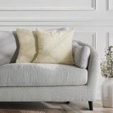 DecoKing Henry, 57483, 2-delige set kussenslopen 45 x 45 cm, microvezel ritssluiting, fleece kussenhoezen, crèmeecru