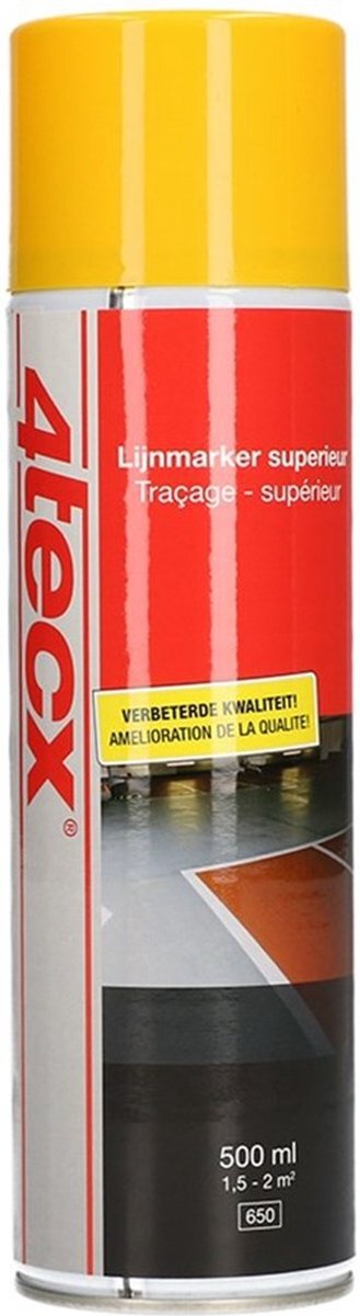 4Tecx Lijnmarker Bin/Bui Geel 500Ml