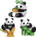 Panda Mini bouwstenen panda 3 stuks - klembouwstenen 3-in-1 dierenset pour adultes et enfants