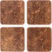 SOEWIOU Boston sous-verres en bois de sapele, 4 pièces