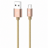 other Icecat USB-a naar micro-USB-kabel 2m 3A snellaadkabel, gevlochten, goudkleurig