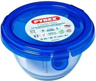 PYREX Cook & Go boîte de conservation ronde avec couvercle, 11 cm, 200 ml, verre borosilicaté, hermétique