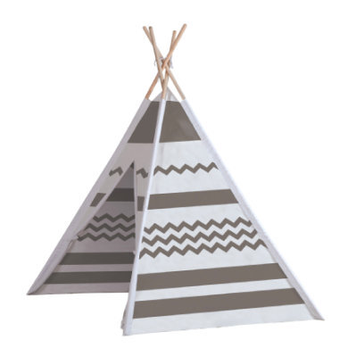 John Original tipi van hout, grijs/wit