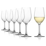 Stölzle Lausitz Klassieke witte wijnglazen, set van 6, 370 ml
