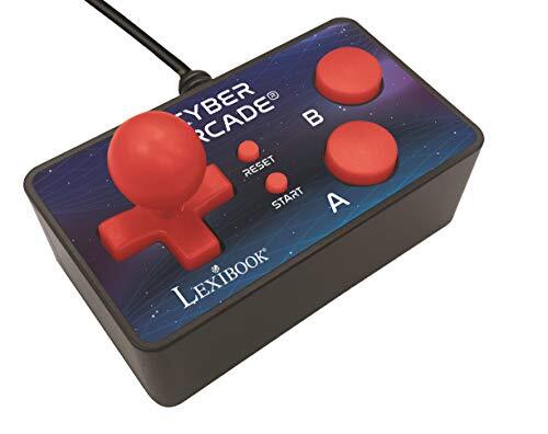 Lexibook Piece Cyber Arcade TV-gameconsole, 200 games, Plug N 'Play-controller, sport, actie, joystick, zwart/blauw