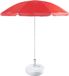 Merkloos Rood Rond Stokparasol Nylon 200 cm + Vulbare Parasolvoet Wit