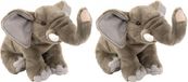 Wild Republic Europe 2x pièces peluche éléphant peluche 30 cm