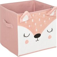 Atmosphera Kinder Opbergmand Hert - Roze - Katoen - 29x29cm