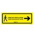 AUA SIGNALETIQUE - Signalisatie van Sol Circulatie à Droite - Auto collant laminé - Jaue 420 x 160 mm