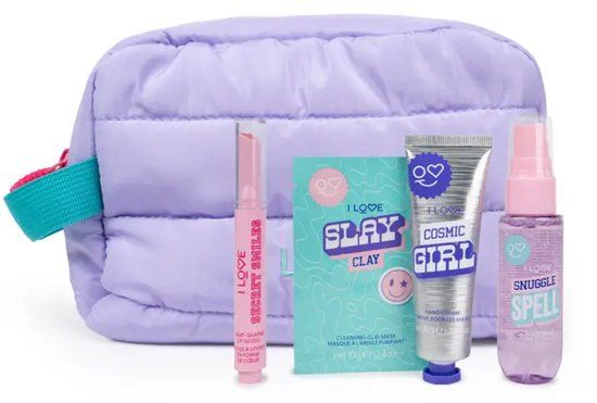 I LOVE Vacay All Day Giftset – Handcrème 30 ml, Pillow Mist 40 ml, Lipgloss & Clay Mask