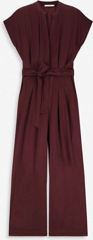 Sissy-Boy - Bordeaux rode jumpsuit met open rug - Maat S