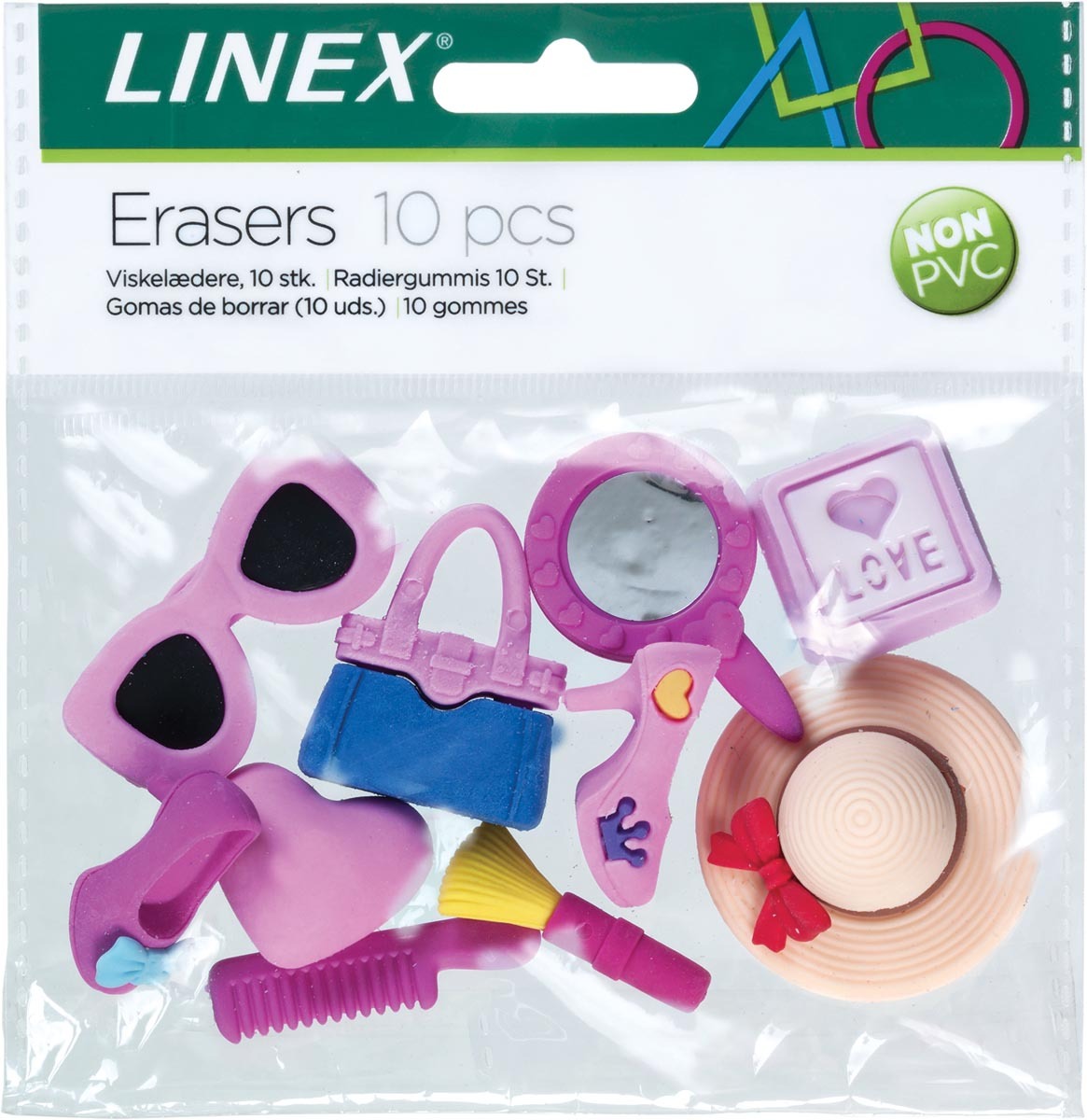 Linex 3D gum geassorteerde figuurtjes blister met 10 stuks