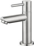 Merkloos Verchroomde koudwaterkraan voor wastafel, hoogte 93,4 mm, geschikt voor badkamer en gastentoilet
