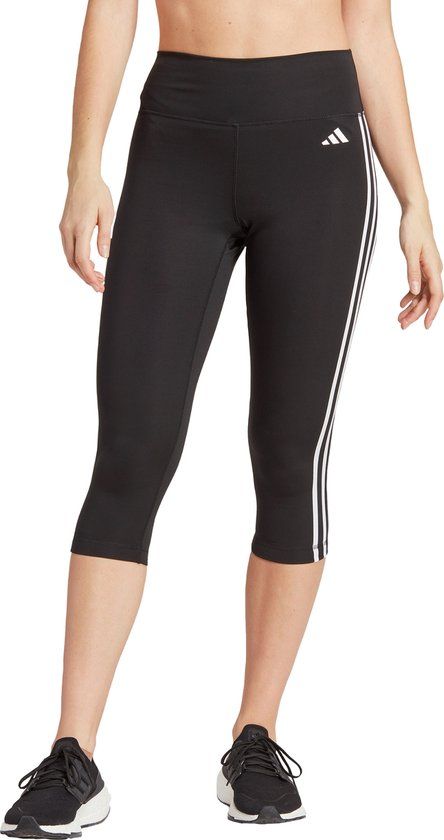 adidas Performance Train Essentials 3-Stripes High-Waisted 3/4 Legging - Women - Black - XXS
