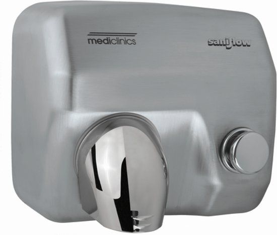 Mediclinics Handendroger Drukknop RVS 2250 Watt