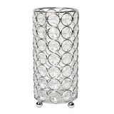 Elegant Designs HG1002-CHR Elipse Crystal decoratieve bloemenvaas, kaarsenhouder, bruiloft middelpunt, 6,75 inch, chroom